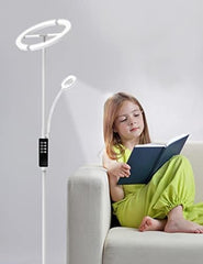 LED stoječa svetilka z bralno lučko in daljincem