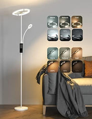 LED stoječa svetilka z bralno lučko in daljincem