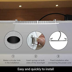 170mm vgradna svetilka RGB 12 W z Wi-Fi