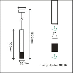 OUGLRES industrijska lesena viseča svetilka z nastavljivo višino