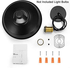 Vintage viseča svetilka iz medenine - črna