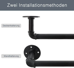 QLFYUU kovinska raztegljiva zavesna palica - 70–110 cm