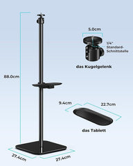 Projektorsko stojalo z nastavljivo glavo in višino 88 cm