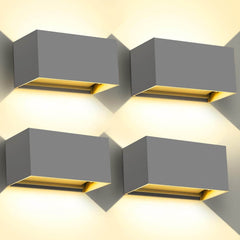 20 W LED Zunanje Stenske Svetilke - 3000 K (Paket 4 Kosi)