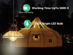 Viseča zunanja svetilka na baterije s senčnikom