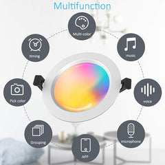 120mm Pametni komplet LED svetilka RGBWC, 9W, set 9 kosov+ panelna plošča