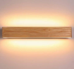 Lesena LED Stenska Svetilka za Notranje Prostore