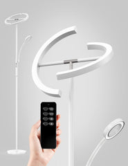 LED stoječa svetilka z bralno lučko in daljincem