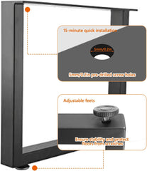 HOMTONE komplet 2 kovinskih nog za mizo - 40 x45 cm