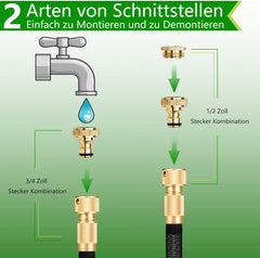 CHAOHUA raztegljiva vrtna cev z 8-funkcijsko pršilno šobo - 30m