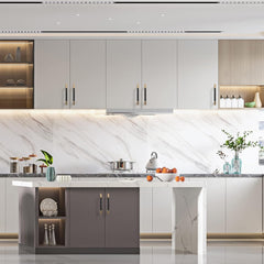 Komplet 10 črno-zlatih aluminijastih ročajev za pohištvo