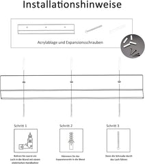 Prozorna plavajoča akrilna stenska polica 60 cm