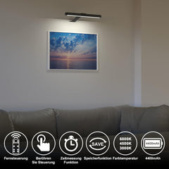 Brezžična LED stenska svetilka z daljincem