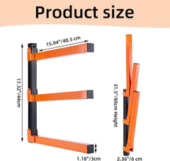 Komplet 2 kovinskih stenskih nosilcev za les za delavnico in skladišče