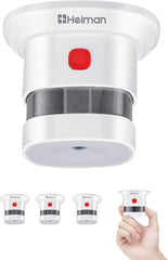 Mini dimni alarm z 10-letno baterijo in fotoelektričnim senzorjem - 3 kosi