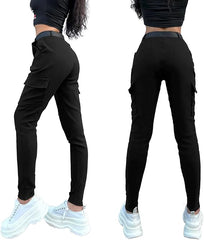 Ženske Raztegljive Skinny Cargo Hlače