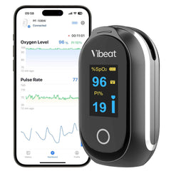 VIBEAT Bluetooth pulzni oksimeter z neprekinjim spremljanjem SpO₂