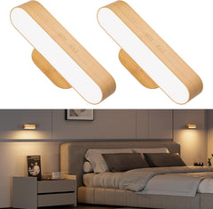 HENSAM Brezžični 360° vrtljivi LED stenski svetilki - 2 kosa