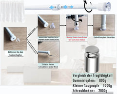 Teleskopska Palica za Zavese z Vakumskimi Prijemalkami in Vijaki