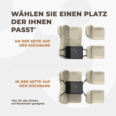 WUGLO Vodoodporen črn avto sedež za manjše pse - S