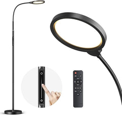 LED stoječa svetilka z upogljivim vratom črna