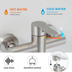 Stenska kadna armatura s prho in 90° izlivom