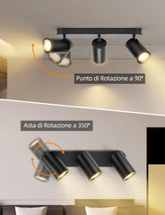 AIGOSTAR pametna stropna svetilka s 3 reflektorji