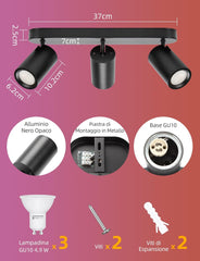 AIGOSTAR pametna stropna svetilka s 3 reflektorji