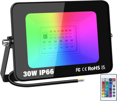 RGB LED reflektor 30 W z daljincem in 16 barvami