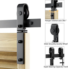 komplet nosilcev za harmonikasta vrata, primerna za vratne odprtine 60–70 cm