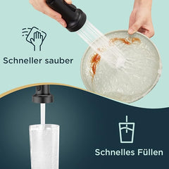 FORIOUS Kuhinjska Pipa, Visokotlačna, 360° Vrtljiva, Črna