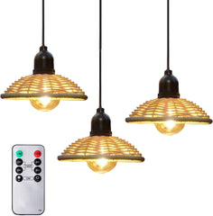 Viseča zunanja svetilka na baterije s senčnikom