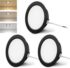 Vgradna LED svetilka za pohištvo z nastavljivo barvno temperaturo (- črna