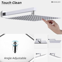 Podometni tuš sistem s termostatom, krom