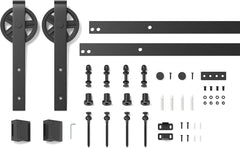 Komplet za drsna vrata, 167 cm, črna drsna vodila