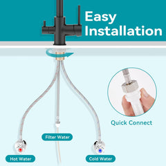 FORIOUS 3-v-1 kuhinjska pipa funkcija filtriranja