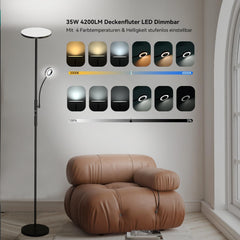 Zatemnilna stoječa LED svetilka 35 W za sodobne prostore