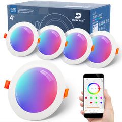 120mm Smart LED vgradna svetilka RGBW 10W, IP44, 4 kosi