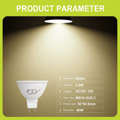 LED žarnica GU5.3 MR16 4,5 W nevtralna bela