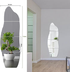 JMITHA komplet 4 HD steklenih ogledal brez okvirja za steno, vrata ali omaro