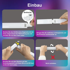 LED stenska svetilka RGBIC za gaming