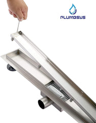 Nizkoprofilni tuš kanal iz nerjavečega jekla, dolžina 50 cm