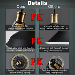 Vintage viseča svetilka iz medenine - črna