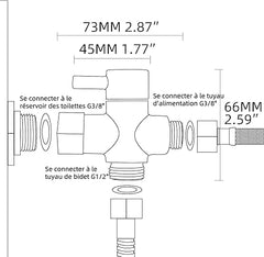3-Smerni Preklopni Ventil za WC in Bidet