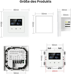 Pametni WiFi Termostat za Prostor, Vodno Talno Gretje, Kompatibilen z Alexo in Google Home