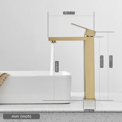 Visoka zlata kopalniška pipa 250 mm