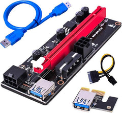 PCI-E Riser 1X do 16X GPU Extender – Adapter za Grafične Kartice z USB 3.0 in 6-Pin Priključkom
