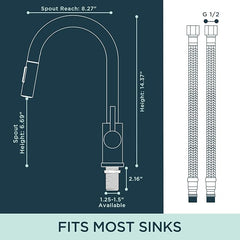FORIOUS Kuhinjska Pipa, 360° Raztegljiva, Zlata