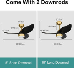 WiFi Stropni Ventilator z Lučjo in Daljinskim Upravljalnikom