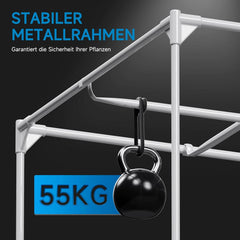 HON&GUAN rastlinjak z ventilacijo in ogljikovim filtrom - 60 × 60 × 160 cm